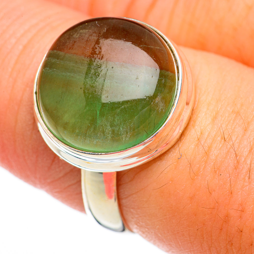 Green Fluorite Rings handcrafted by Anasilvercos - RING70603