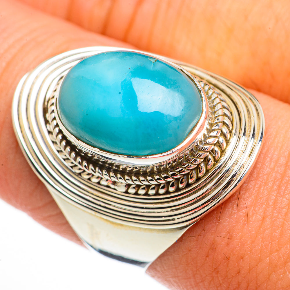 Larimar Rings handcrafted by Anasilvercos - RING70610