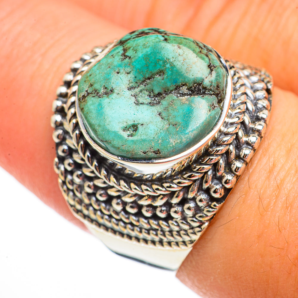 Tibetan Turquoise Rings handcrafted by Anasilvercos - RING70613