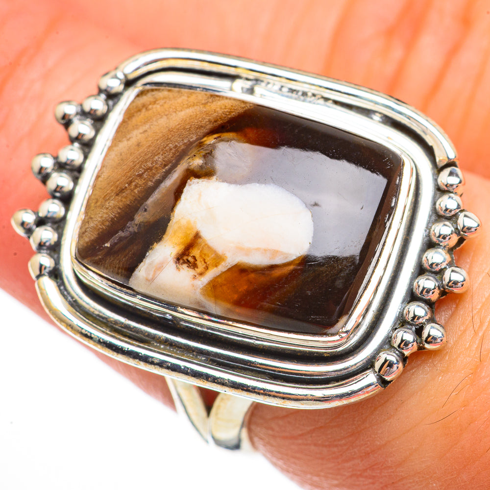 Peanut Wood Jasper Rings handcrafted by Anasilvercos - RING70699