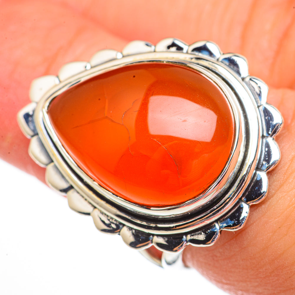 Carnelian Rings handcrafted by Anasilvercos - RING70703