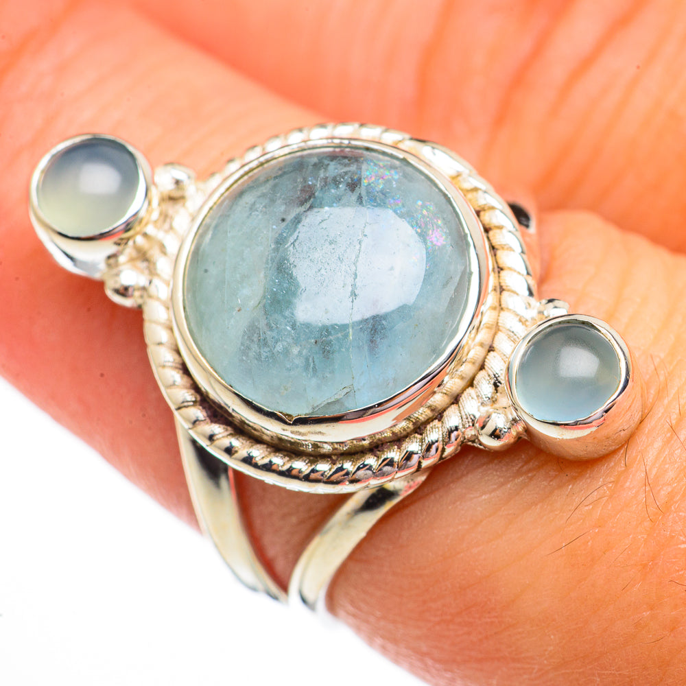 Aquamarine Rings handcrafted by Anasilvercos - RING70724