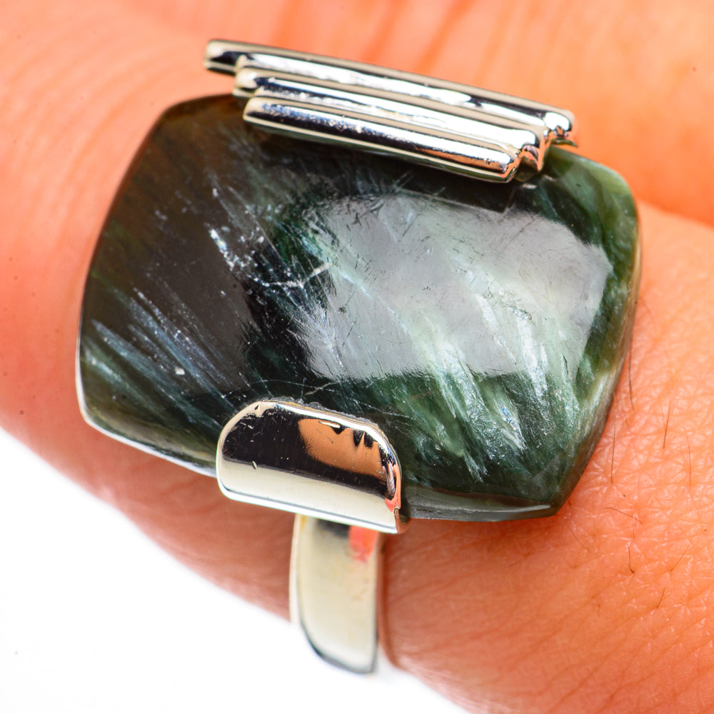Seraphinite Rings handcrafted by Anasilvercos - RING70729