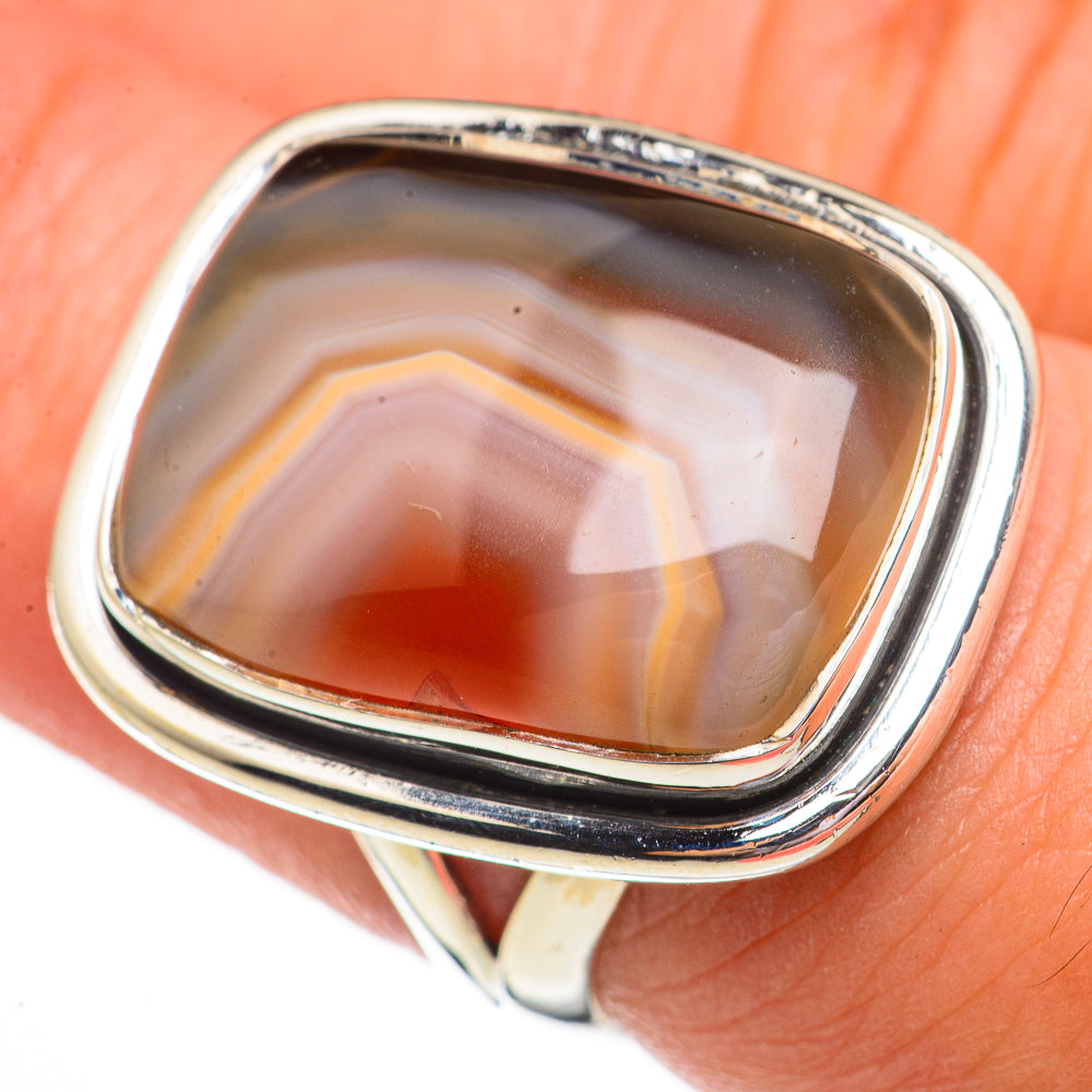 Botswana Agate Rings handcrafted by Anasilvercos - RING70739