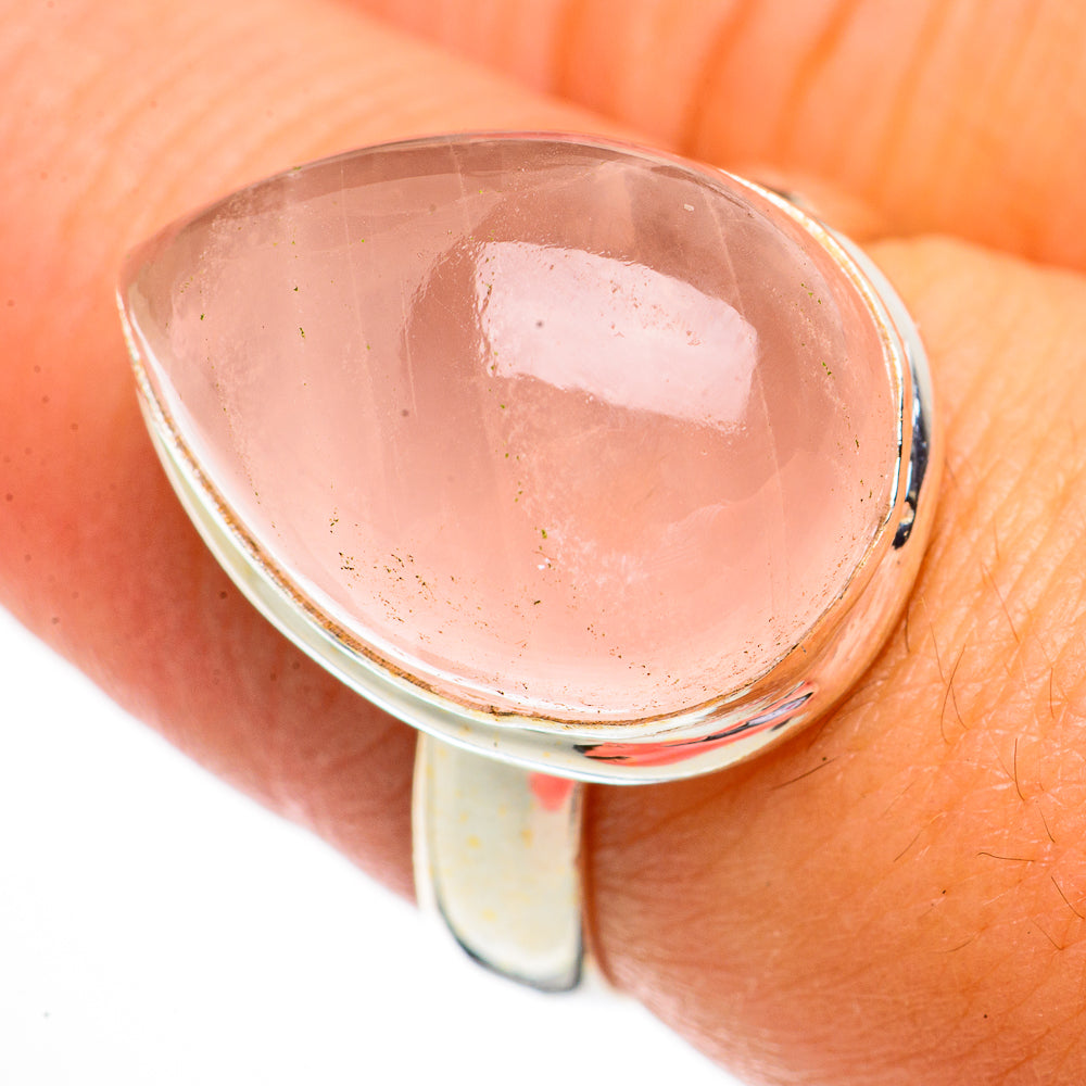 Rose Quartz Rings handcrafted by Anasilvercos - RING70744