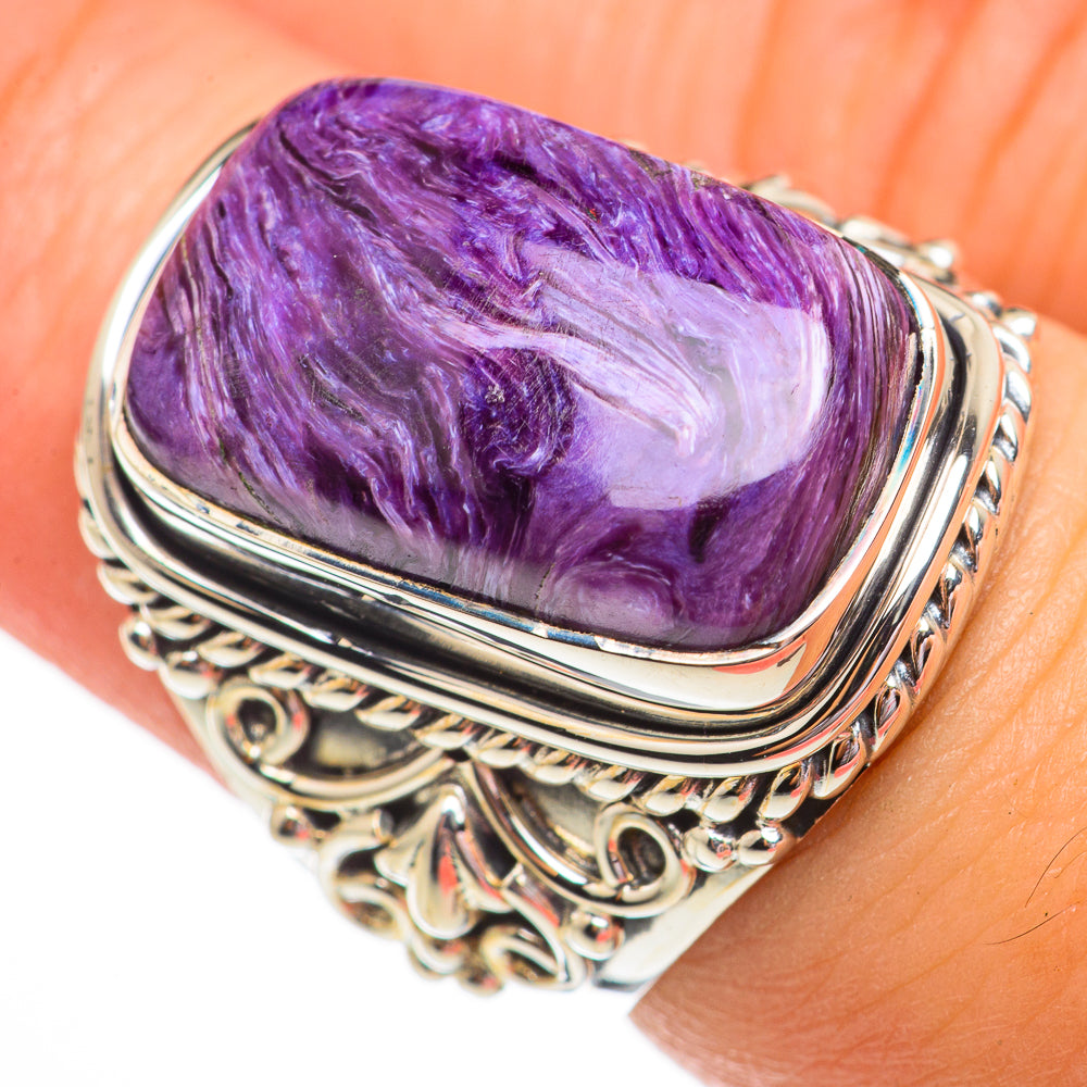 Charoite Rings handcrafted by Anasilvercos - RING70747