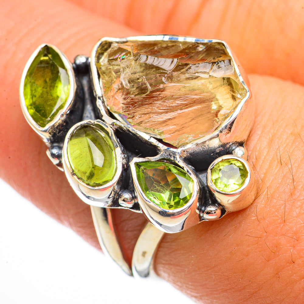 Green Amethyst Rings handcrafted by Anasilvercos - RING70756