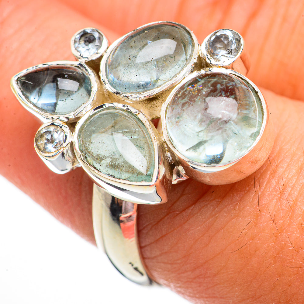 Aquamarine Rings handcrafted by Anasilvercos - RING70760