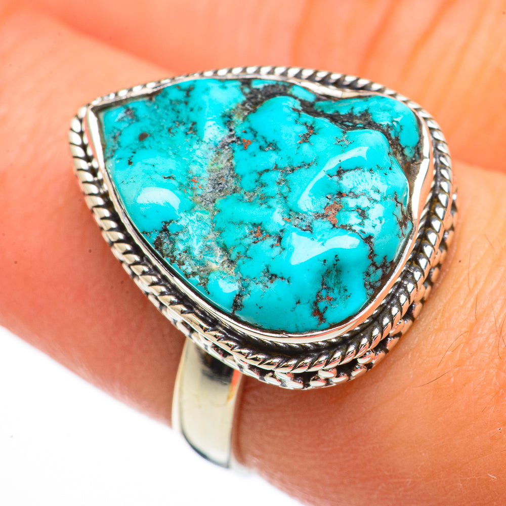 Tibetan Turquoise Rings handcrafted by Anasilvercos - RING70761