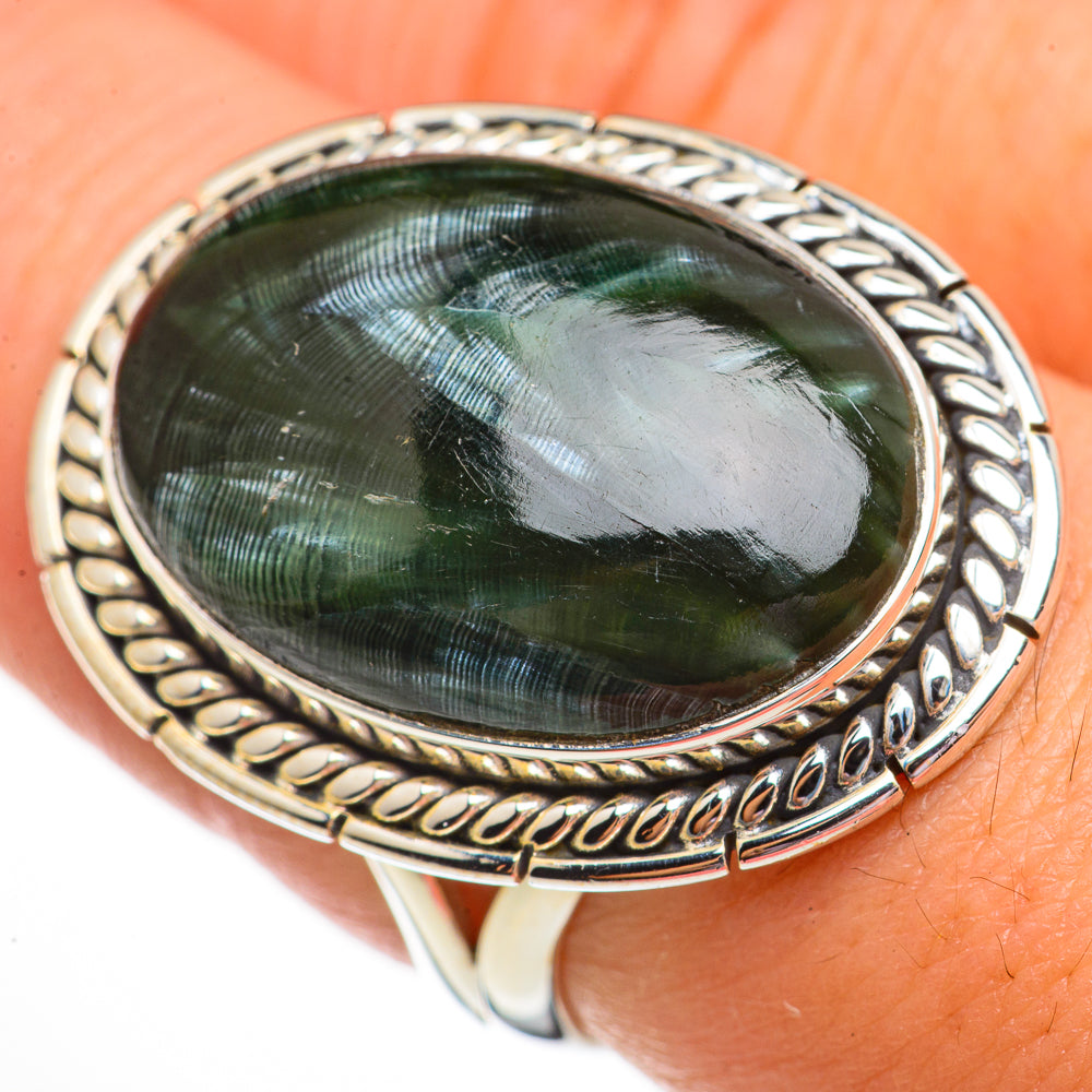 Seraphinite Rings handcrafted by Anasilvercos - RING70765