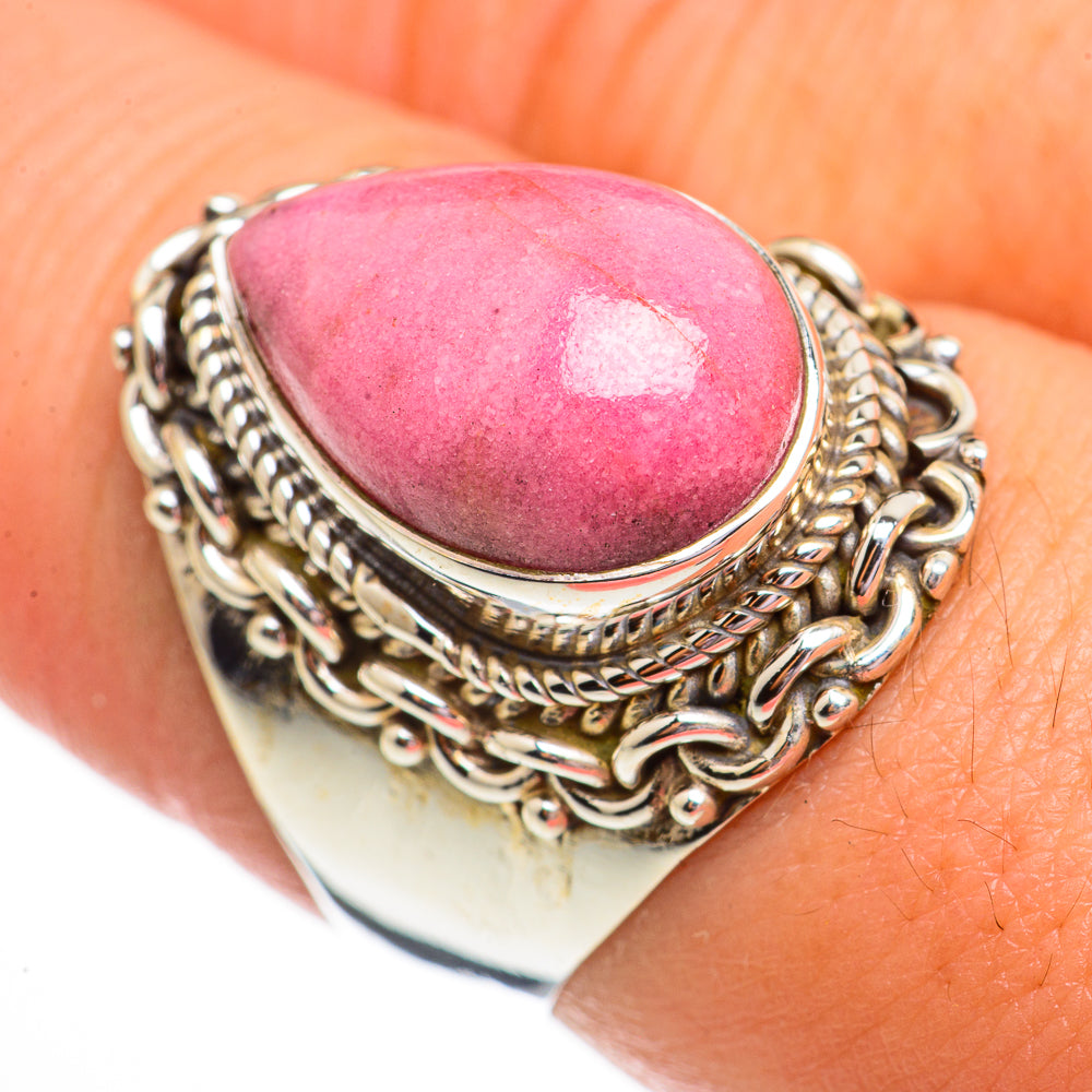 Rhodonite Rings handcrafted by Anasilvercos - RING70777