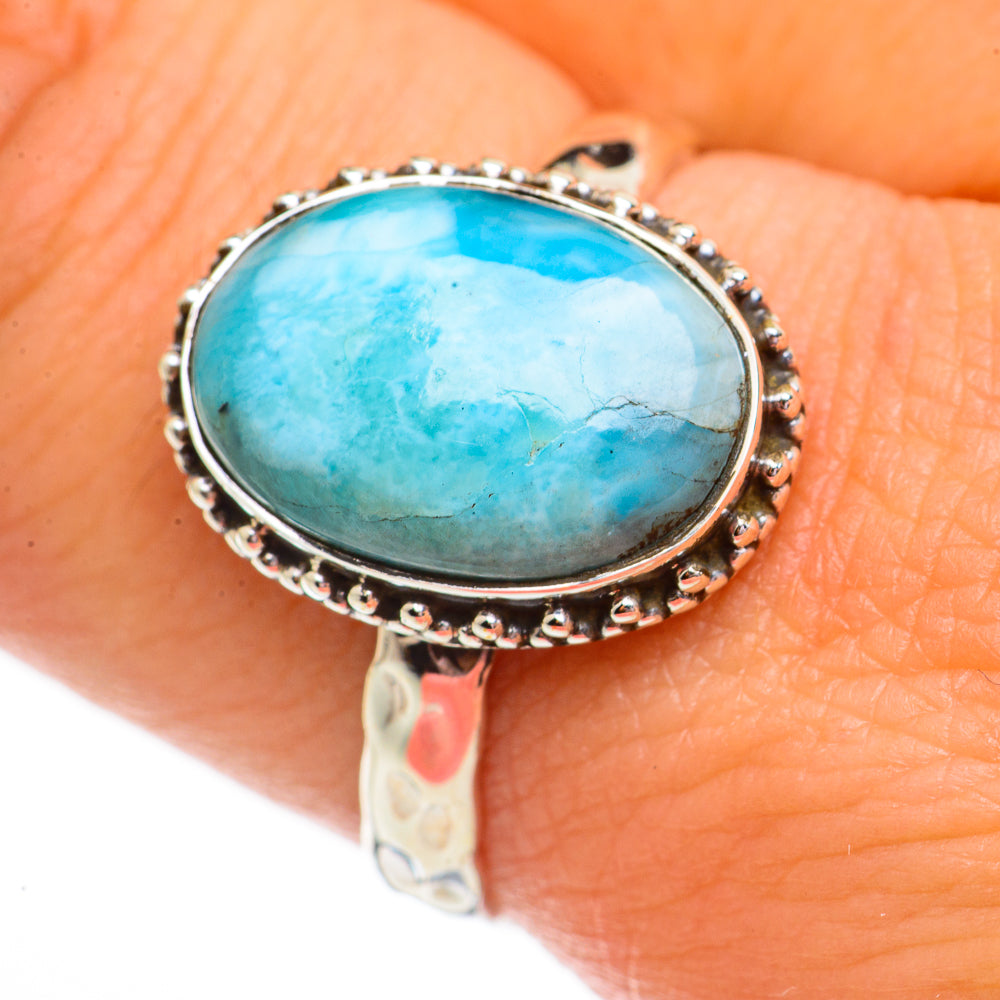Larimar Rings handcrafted by Anasilvercos - RING70794