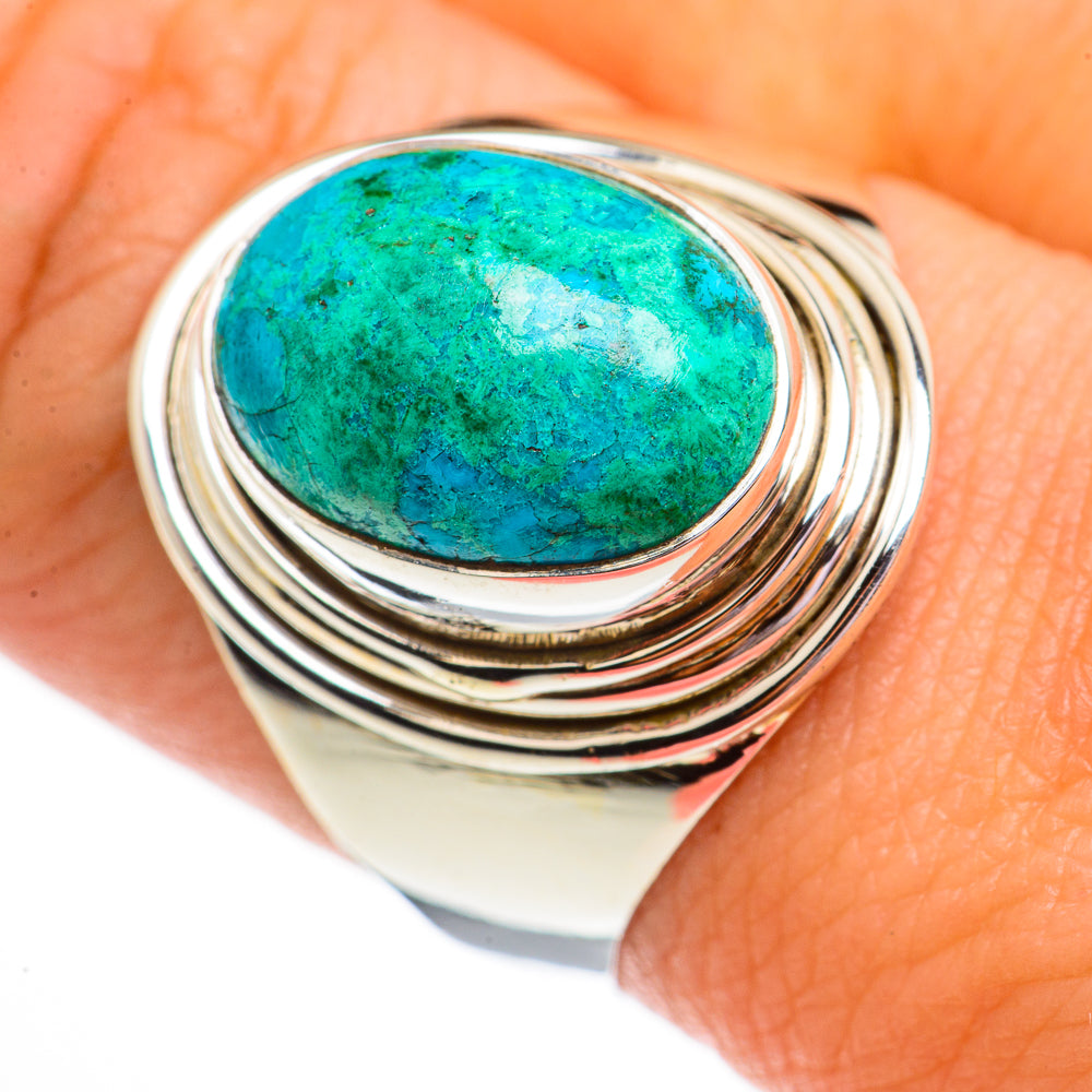 Chrysocolla Rings handcrafted by Anasilvercos - RING70802