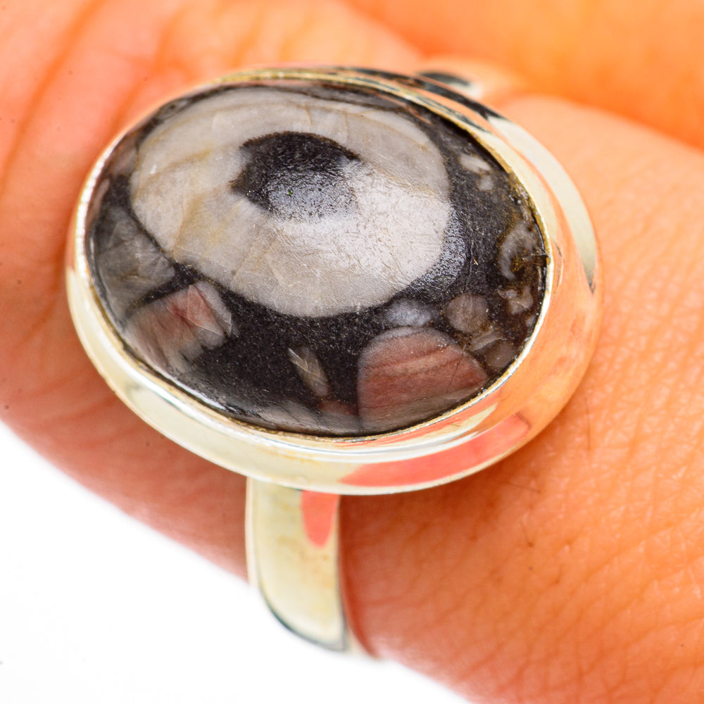 Crinoid Fossil Rings handcrafted by Anasilvercos - RING70808