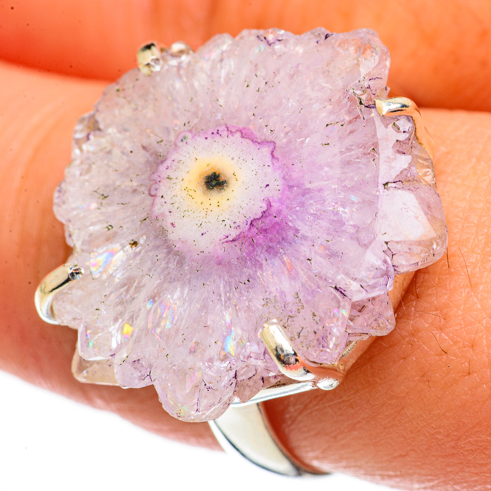 Amethyst Crystal Rings handcrafted by Anasilvercos - RING70817