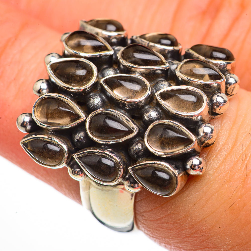 Smoky Quartz Rings handcrafted by Anasilvercos - RING70821