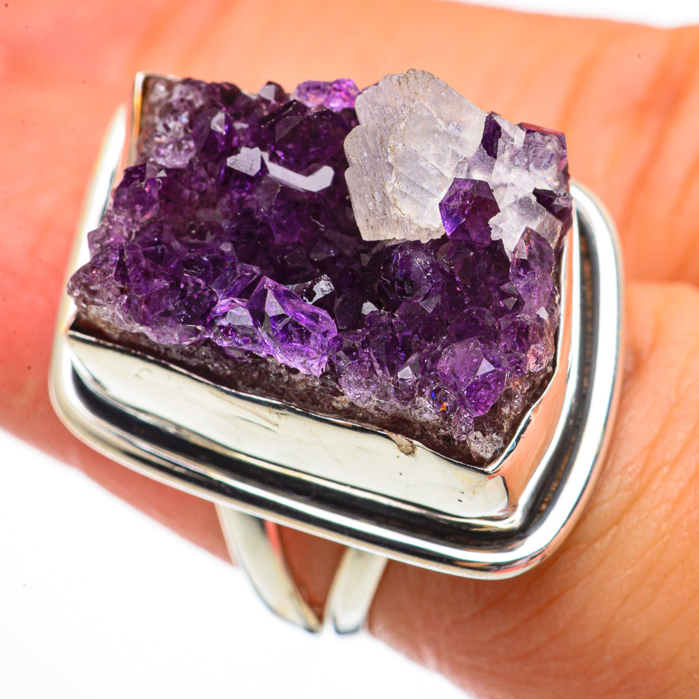 Amethyst Crystal Rings handcrafted by Anasilvercos - RING70830