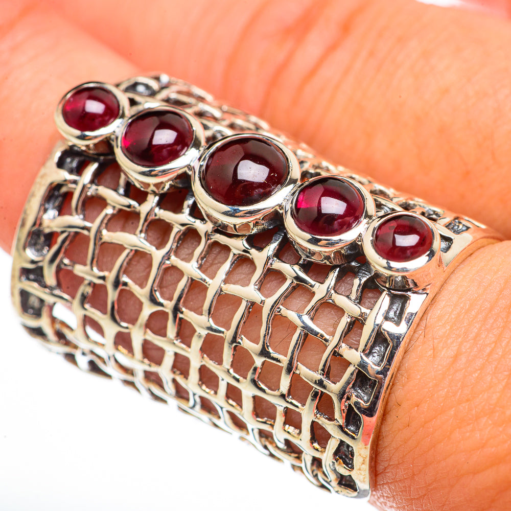 Garnet Rings handcrafted by Anasilvercos - RING70835