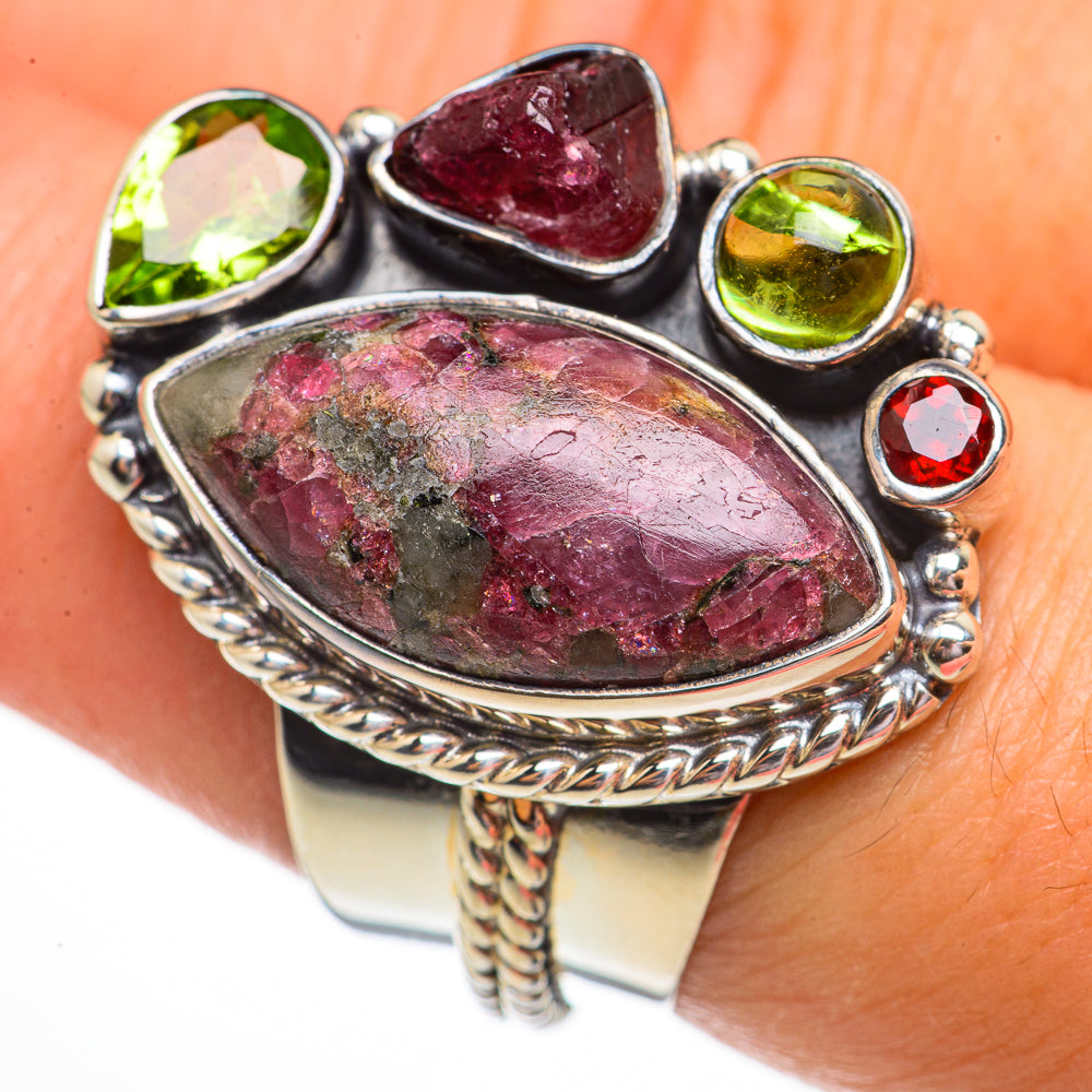 Russian Eudialyte Rings handcrafted by Anasilvercos - RING70846