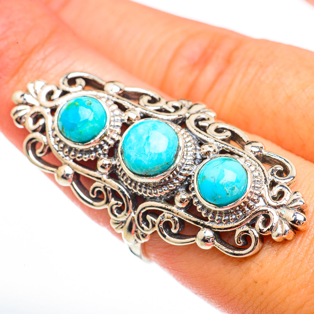 Tibetan Turquoise Rings handcrafted by Anasilvercos - RING70854