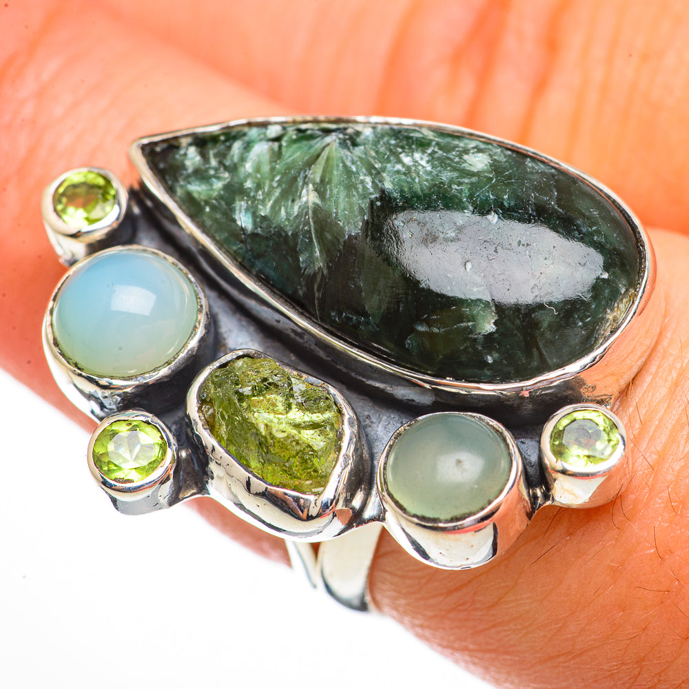Seraphinite Rings handcrafted by Anasilvercos - RING70863