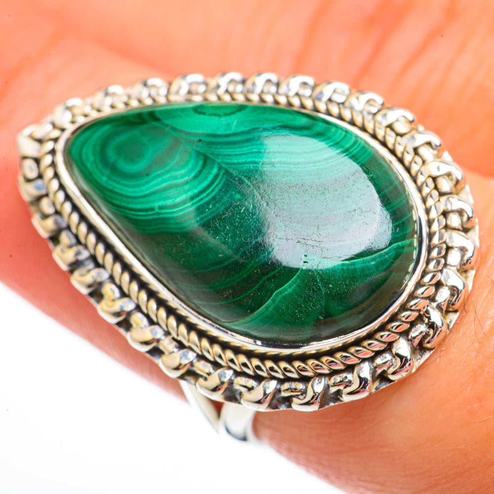 Malachite Rings handcrafted by Anasilvercos - RING70865