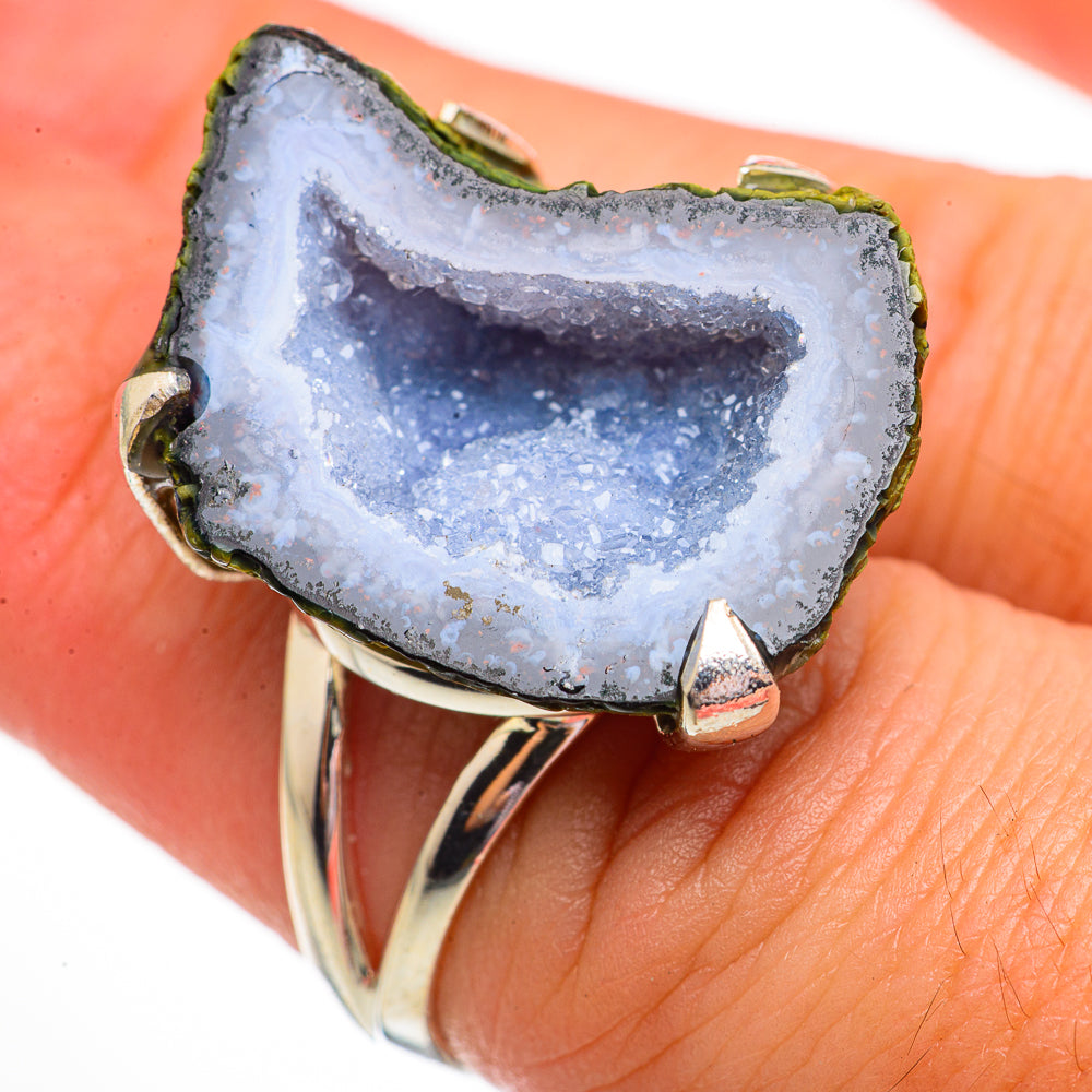 Coconut Geode Druzy Rings handcrafted by Anasilvercos - RING70876