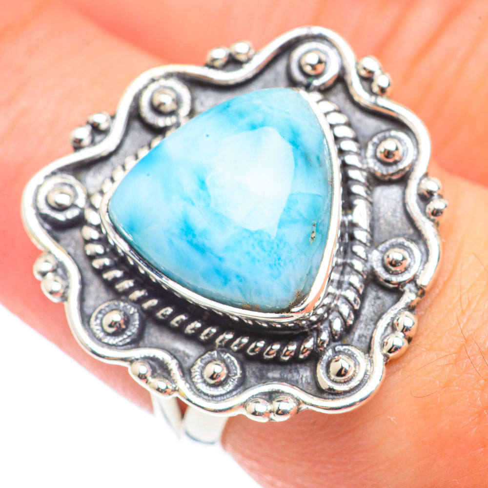 Larimar Rings handcrafted by Anasilvercos - RING70890