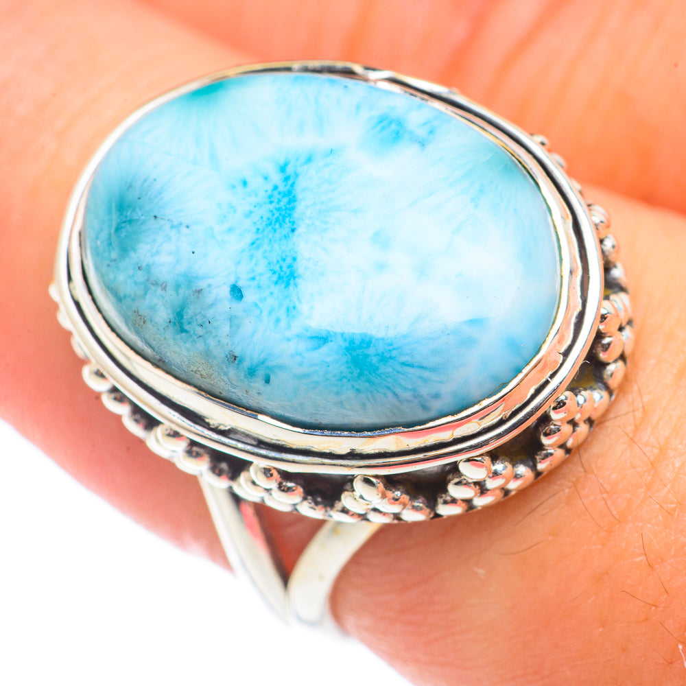 Larimar Rings handcrafted by Anasilvercos - RING70892