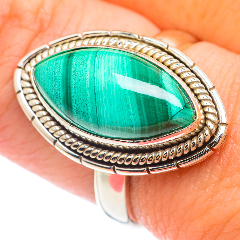 Malachite Rings handcrafted by Anasilvercos - RING70893