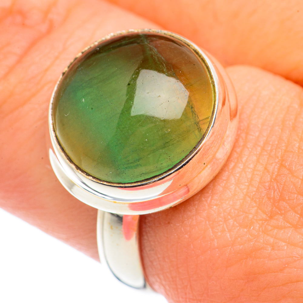Green Fluorite Rings handcrafted by Anasilvercos - RING70895
