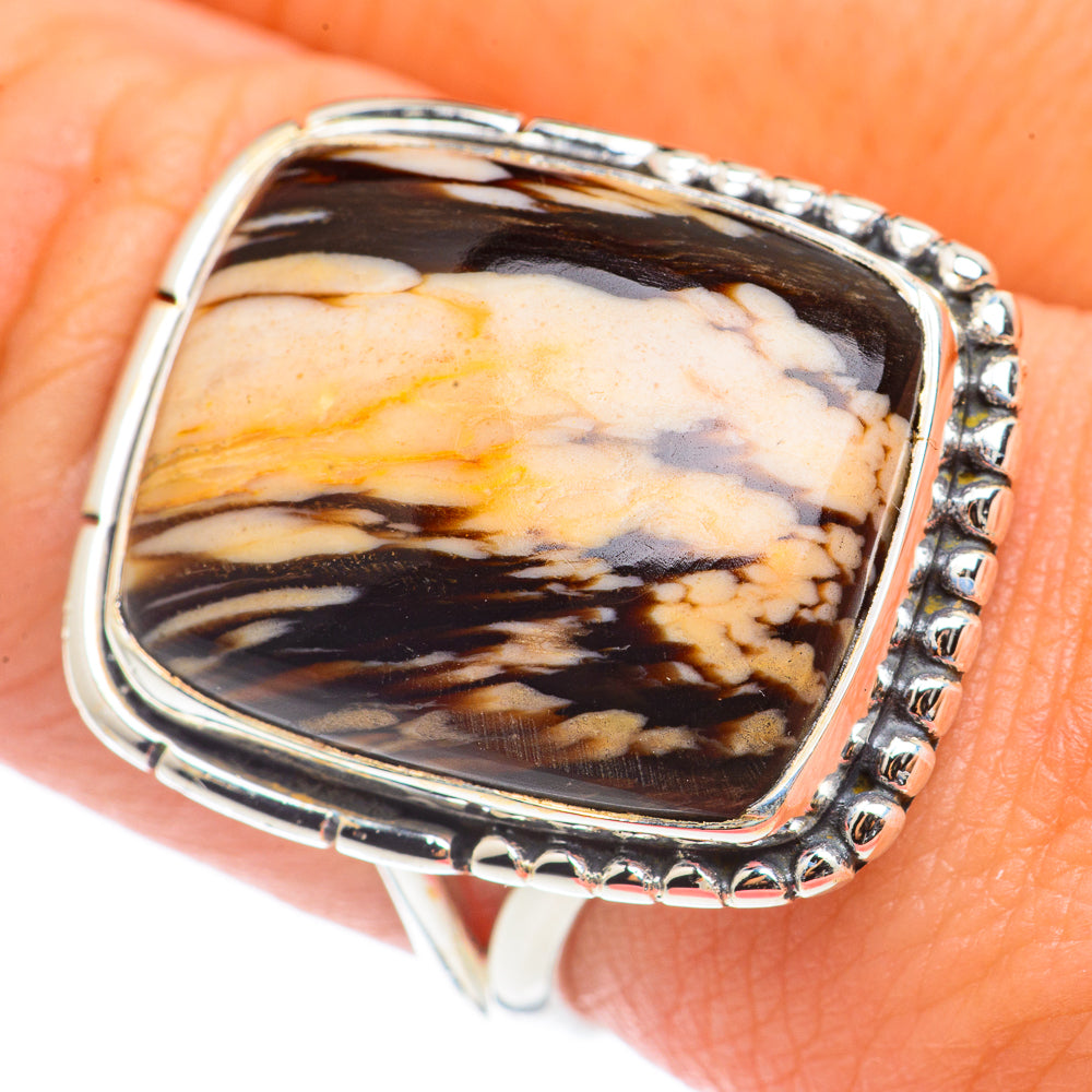 Peanut Wood Jasper Rings handcrafted by Anasilvercos - RING70897