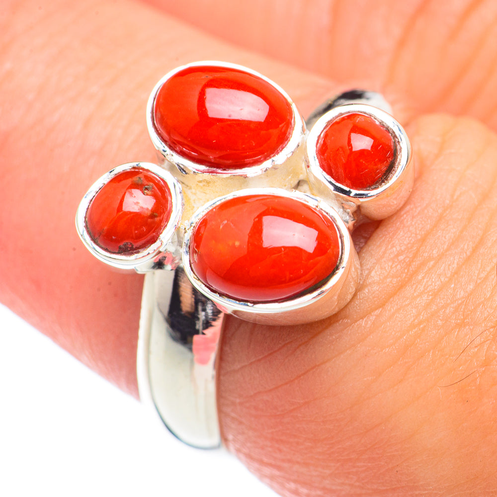 Red Onyx Rings handcrafted by Anasilvercos - RING70909