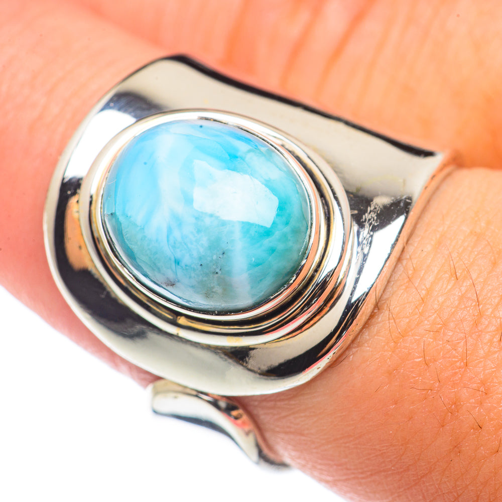 Larimar Rings handcrafted by Anasilvercos - RING70928