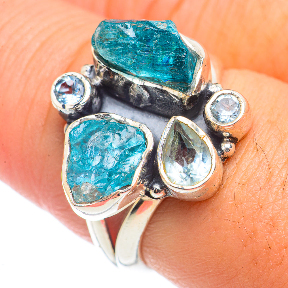 Blue Fluorite Rings handcrafted by Anasilvercos - RING70933