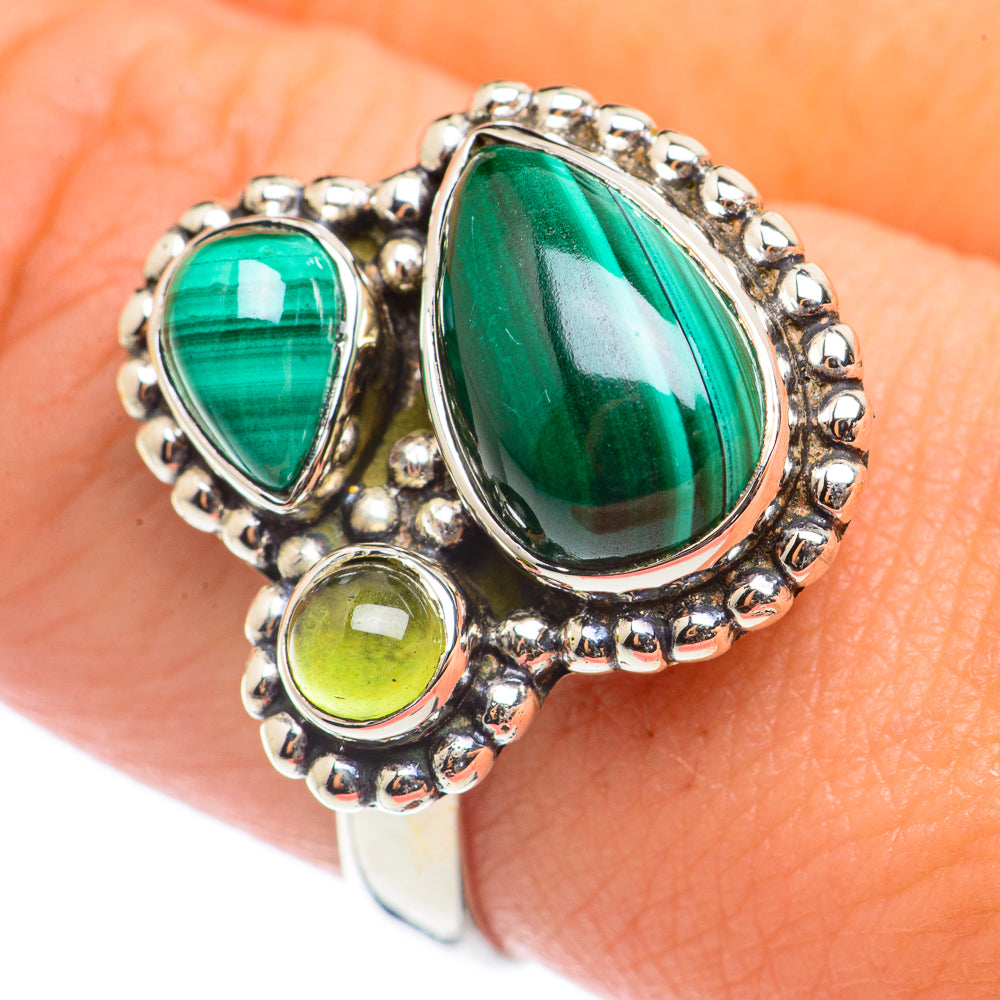 Malachite Rings handcrafted by Anasilvercos - RING70975