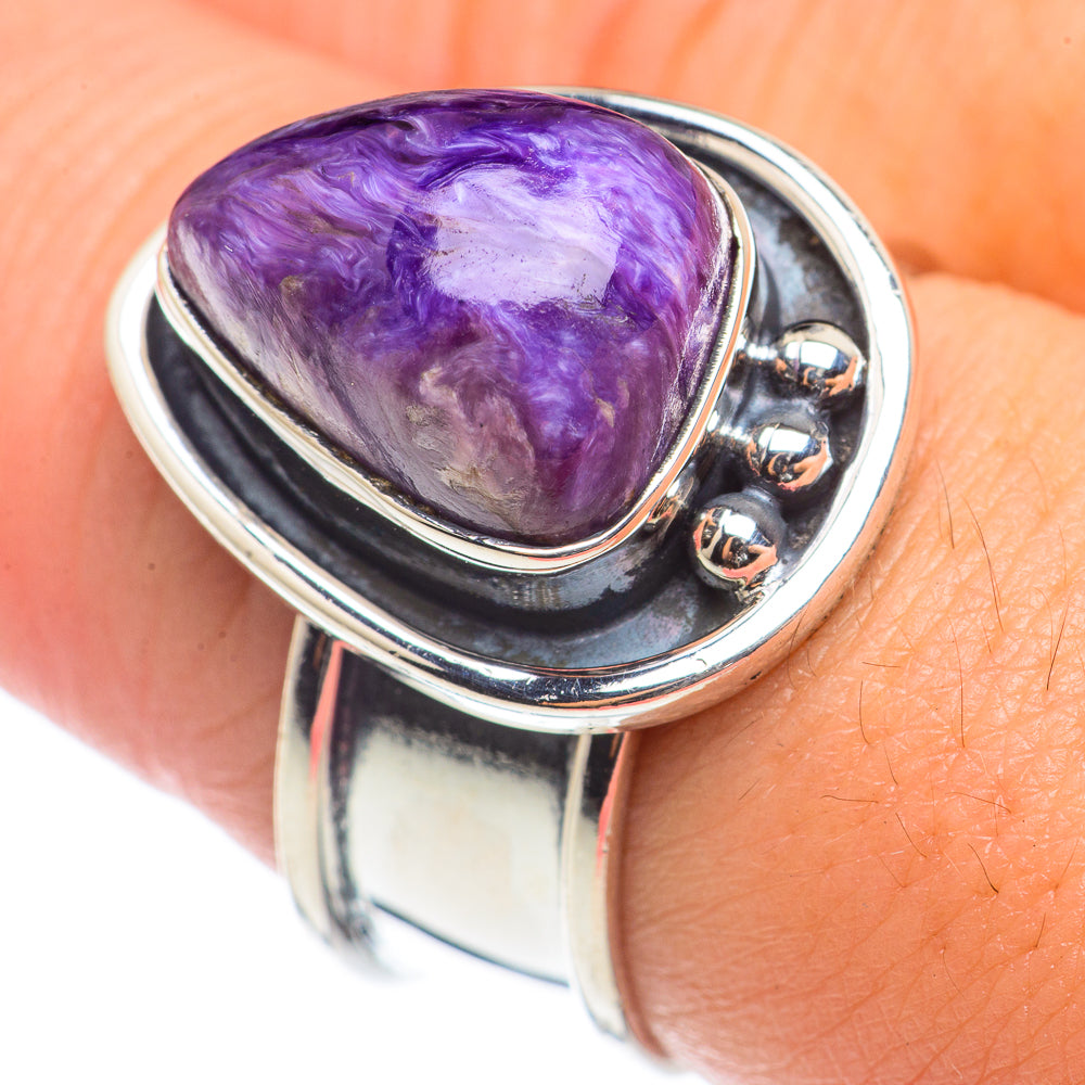 Charoite Rings handcrafted by Anasilvercos - RING70991