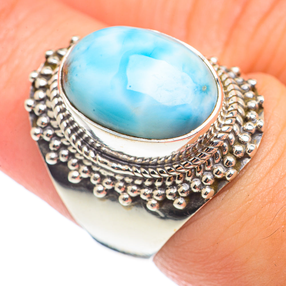 Larimar Rings handcrafted by Anasilvercos - RING71004