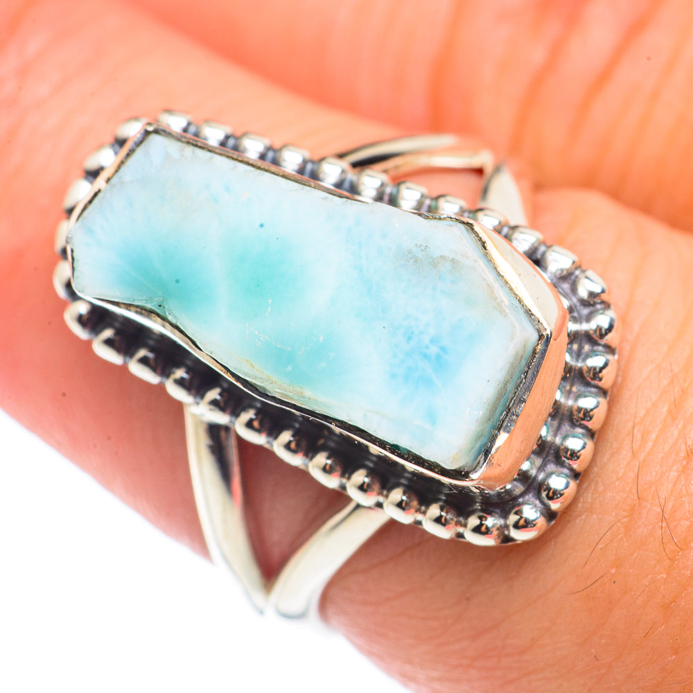 Larimar Rings handcrafted by Anasilvercos - RING71005