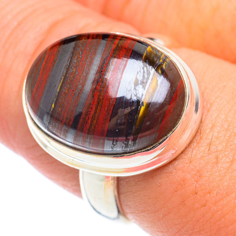 Red Tiger Iron Rings handcrafted by Anasilvercos - RING71016