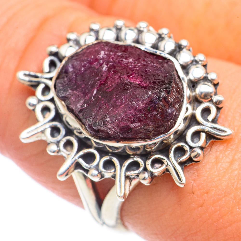 Garnet Rings handcrafted by Anasilvercos - RING71022
