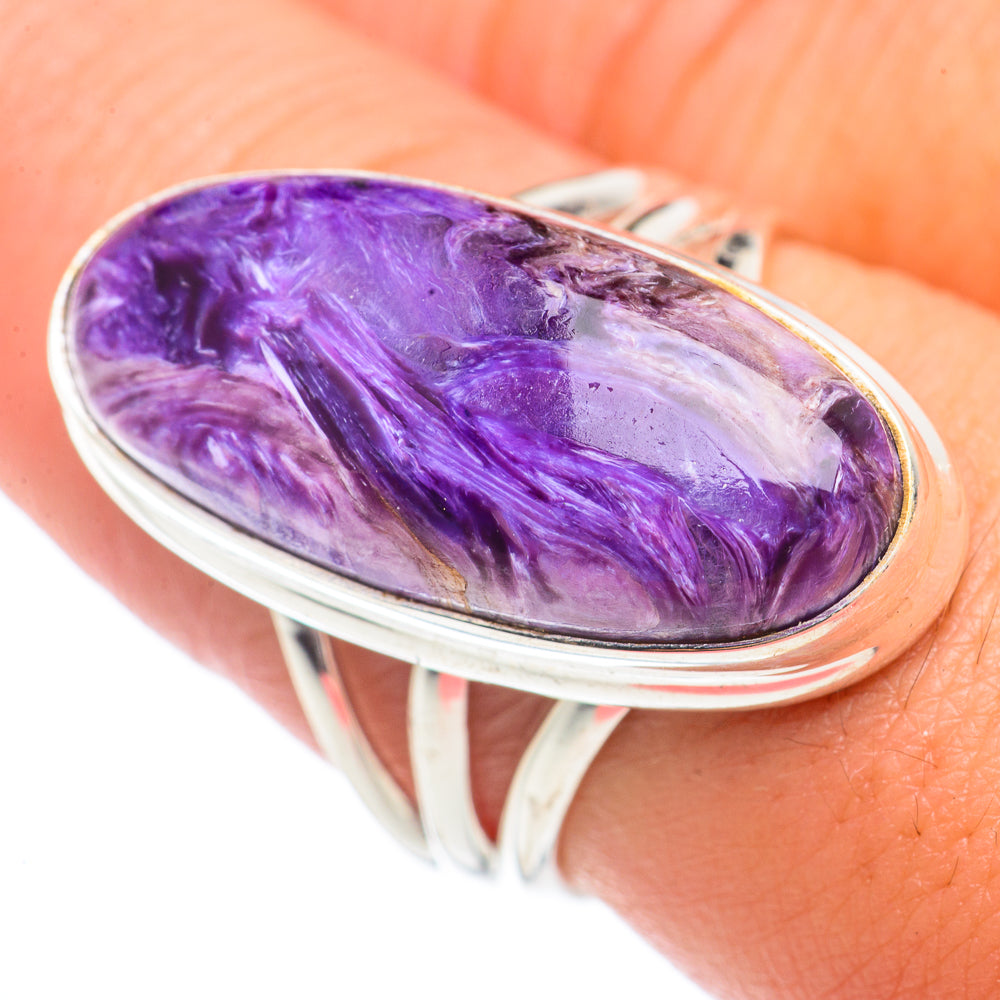 Charoite Rings handcrafted by Anasilvercos - RING71026