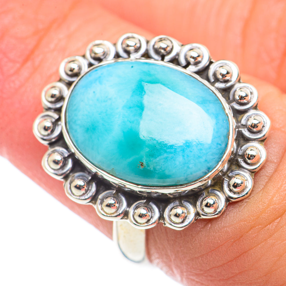 Larimar Rings handcrafted by Anasilvercos - RING71043
