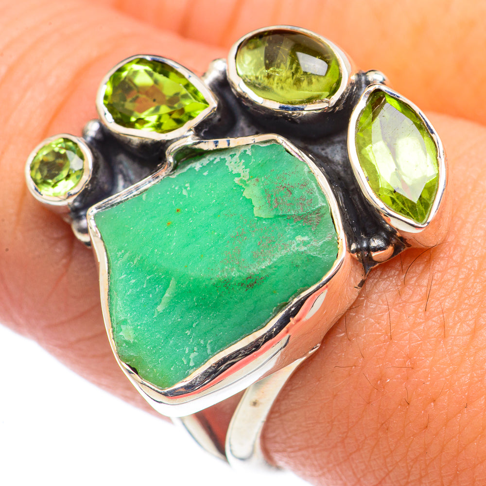 Chrysoprase Rings handcrafted by Anasilvercos - RING71048