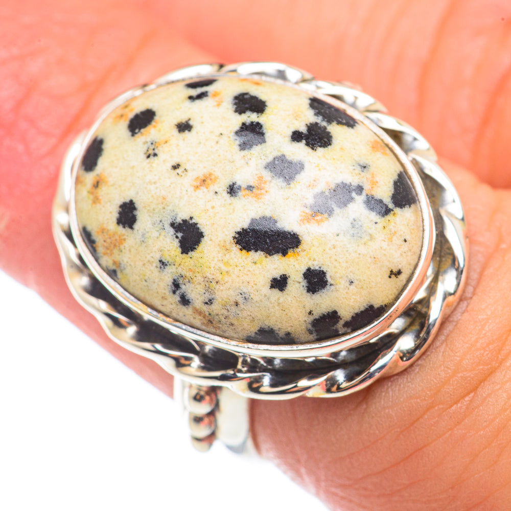 Dalmatian Jasper Rings handcrafted by Anasilvercos - RING71051