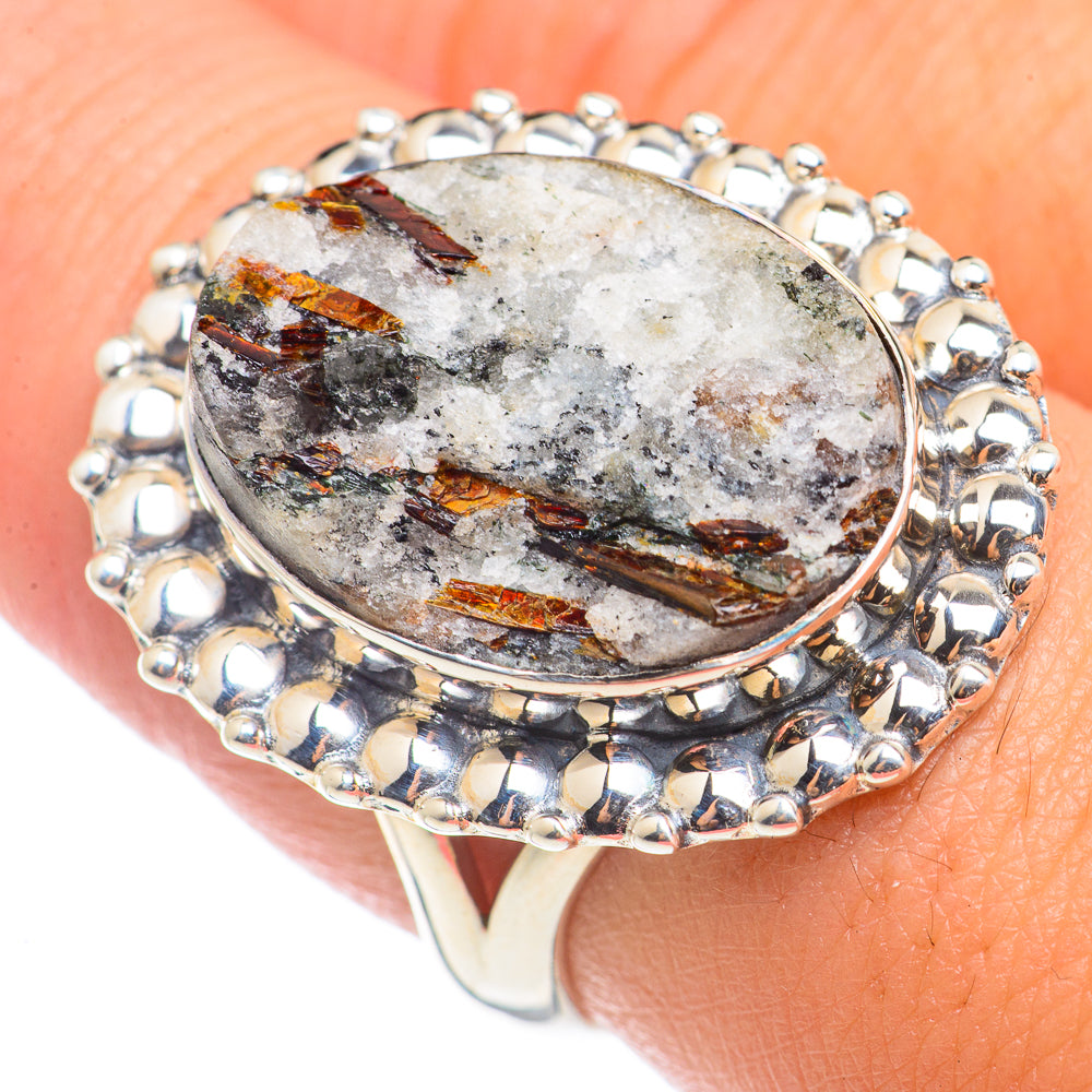 Astrophyllite Rings handcrafted by Anasilvercos - RING71052