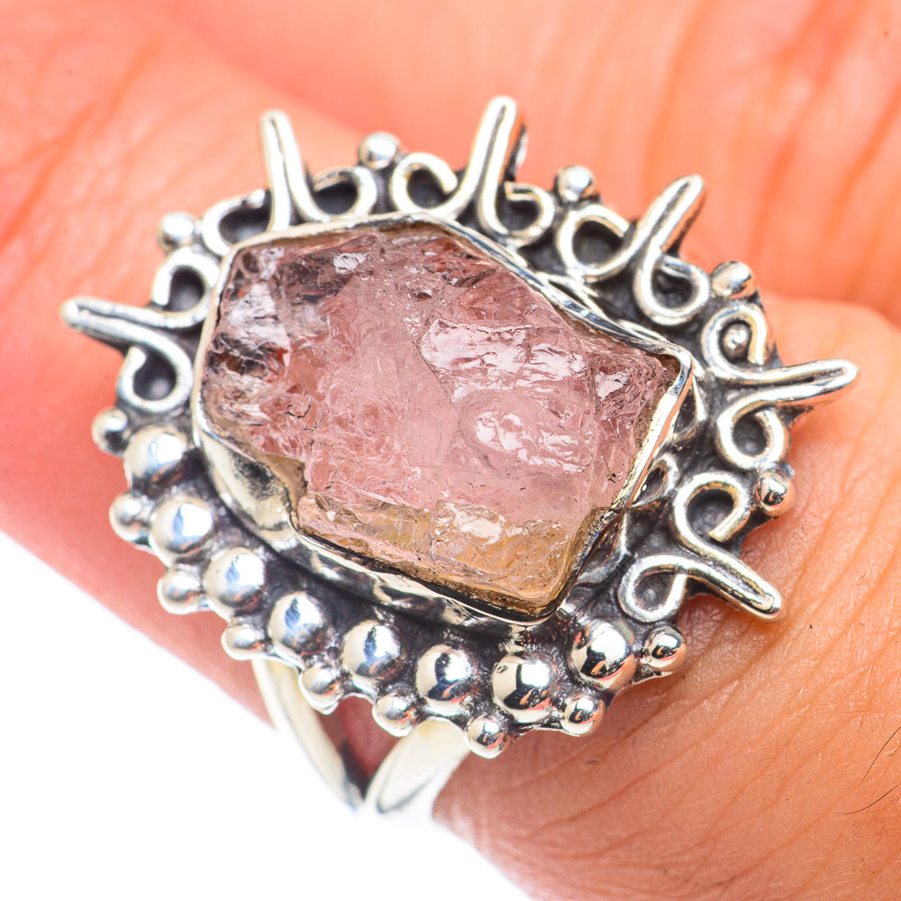 Rose Quartz Rings handcrafted by Anasilvercos - RING71059