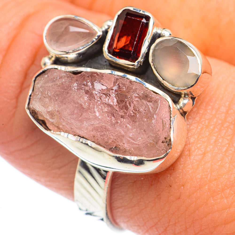 Rose Quartz Rings handcrafted by Anasilvercos - RING71061