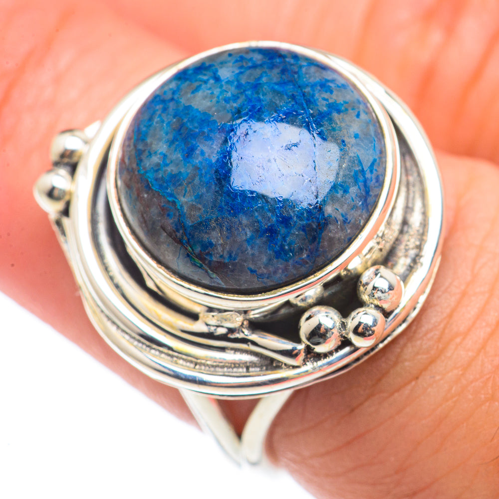 Chrysocolla In Quartz Rings handcrafted by Anasilvercos - RING71082