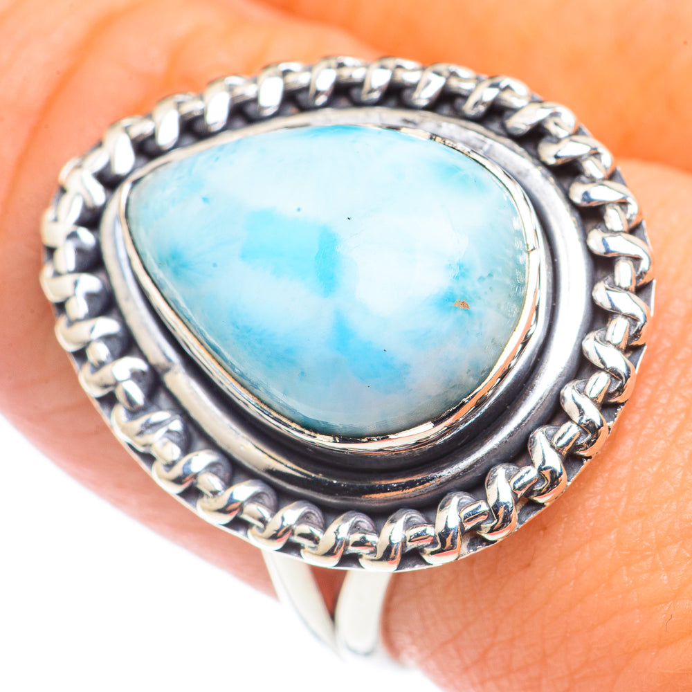 Larimar Rings handcrafted by Anasilvercos - RING71083